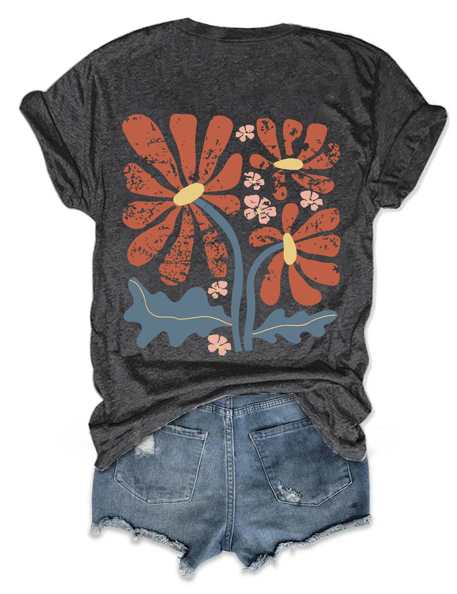 Grow Through What You Go Through Boho Flowers T-shirt