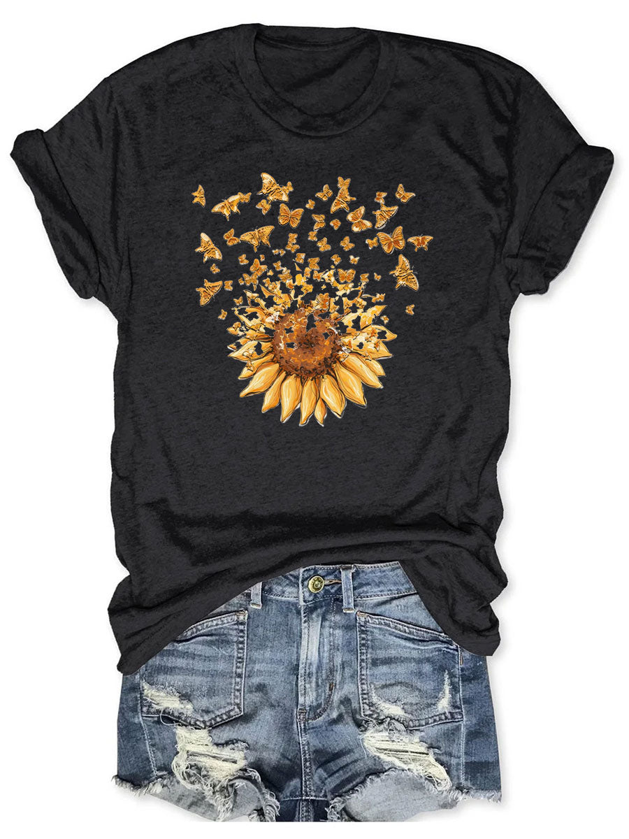 Sunflower Butterfly T-shirt