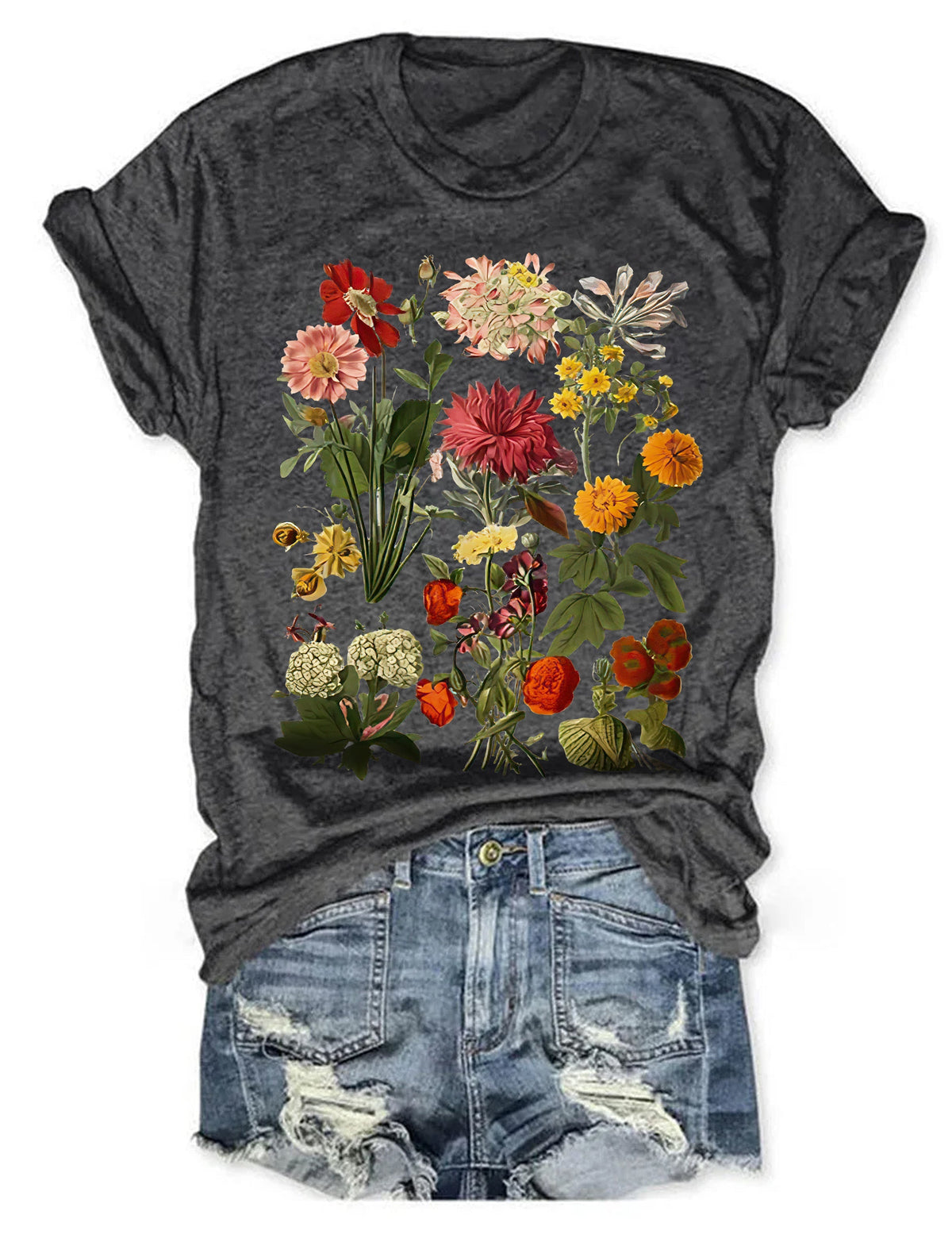 Cottagecore Vintage Flowers T-shirt