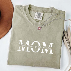 Custom Mom Children Name T-Shirt