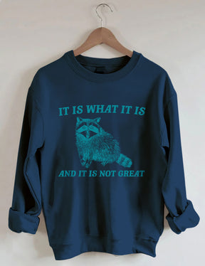 It Is What It Is And It Is Not Great Sweatshirt