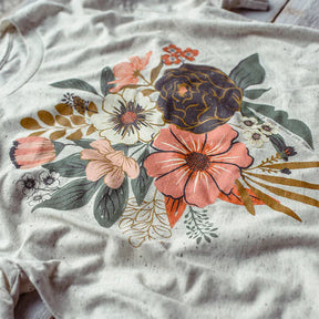 Flower Bouquet Floral Tri-Blend T-Shirt