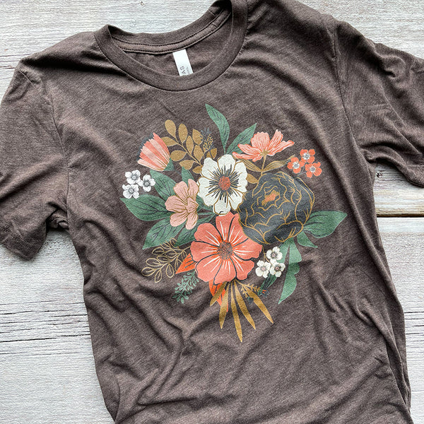 Flower Bouquet Floral Tri-Blend T-Shirt