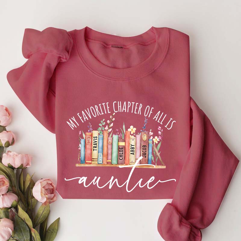 Personalized Auntie Book Sweatshirt