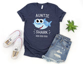 Auntie Shark Print T-shirt