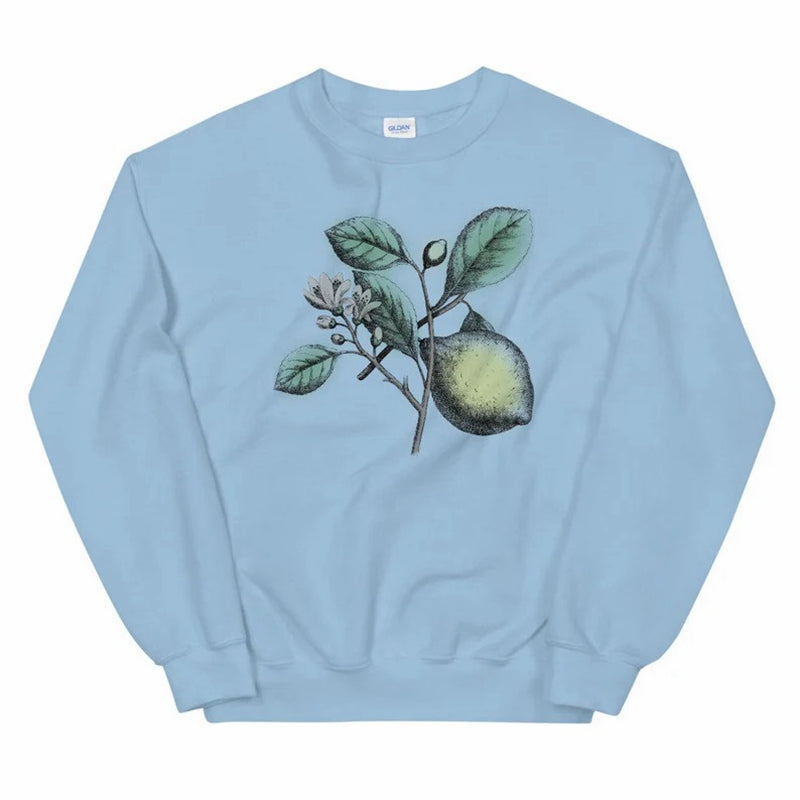 Lemon Botanical Vintage Image Unisex collegepaita