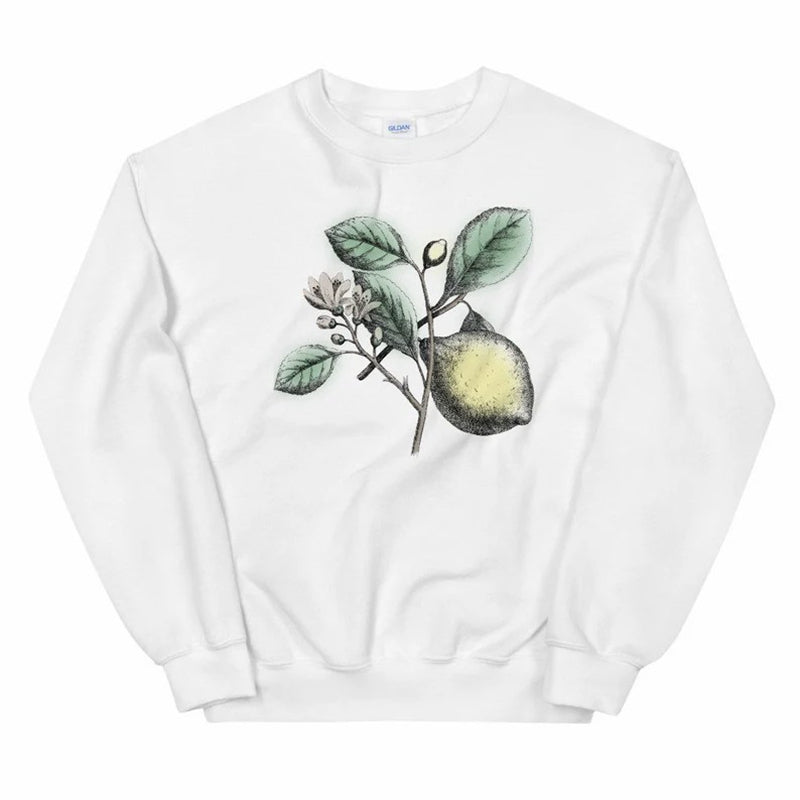 Lemon Botanical Vintage Image Unisex collegepaita