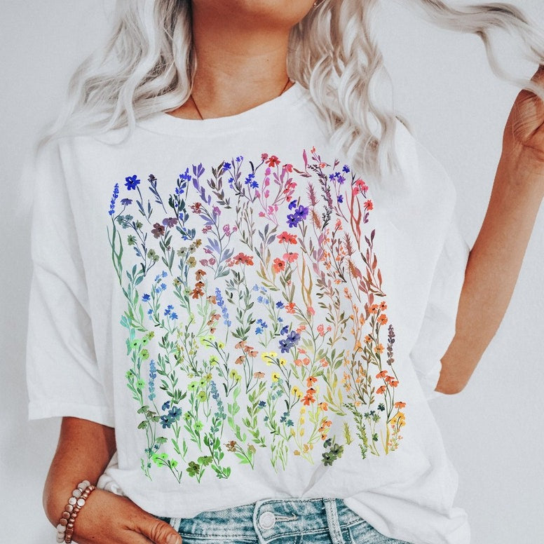 Boho Wildflowers Pastel Floral Nature Shirt