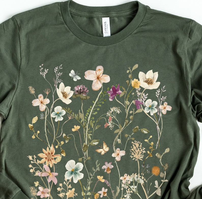 Pressed Flowers Long Sleeve Tshirt