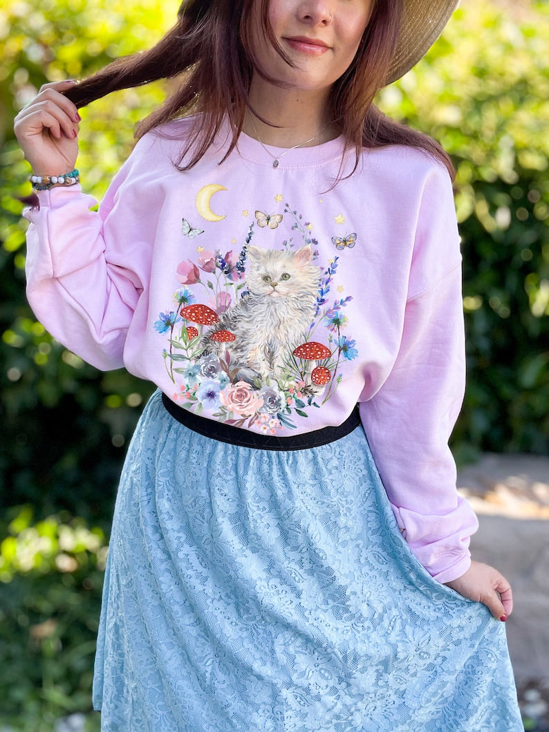 Vintage cat sweater 2024 sweatshirt