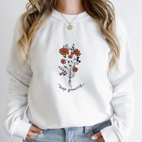 Blijf groeien Sweatshirt, motiverend sweatshirt voor dames