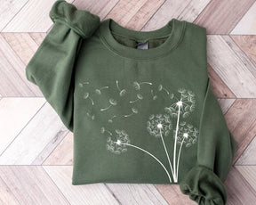 Dandelion Sweatshirt  Boho Windflower Sweatshirt