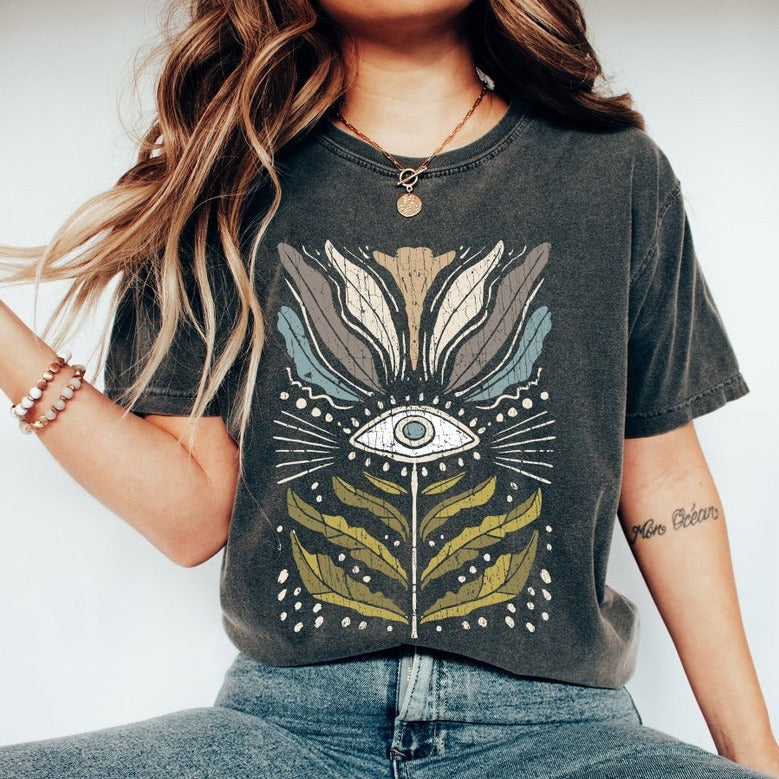 Mystical Floral Vintage Comfort Colors Tshirt