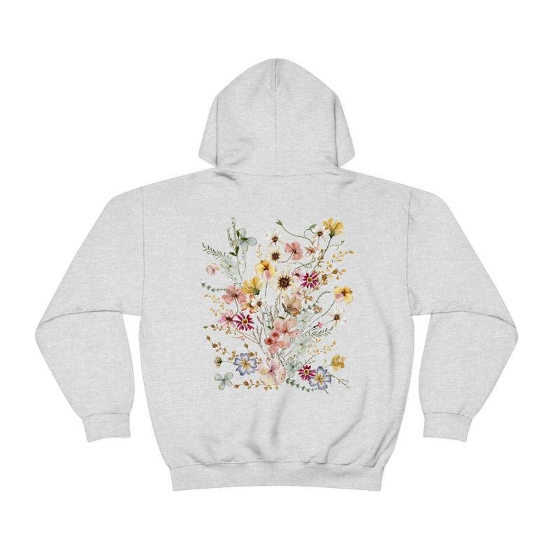 Pressed Flower Hoodie Sweatshirt Nature Lover Hoodie