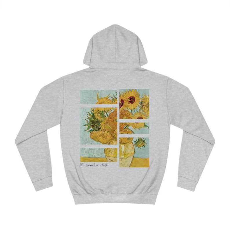 Sunflowers Hoodie Vincent Van Gogh Art Retro Vintage Hoodie