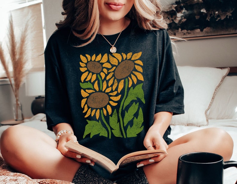 Sunflowers Tshirt Boho Floral Shirt