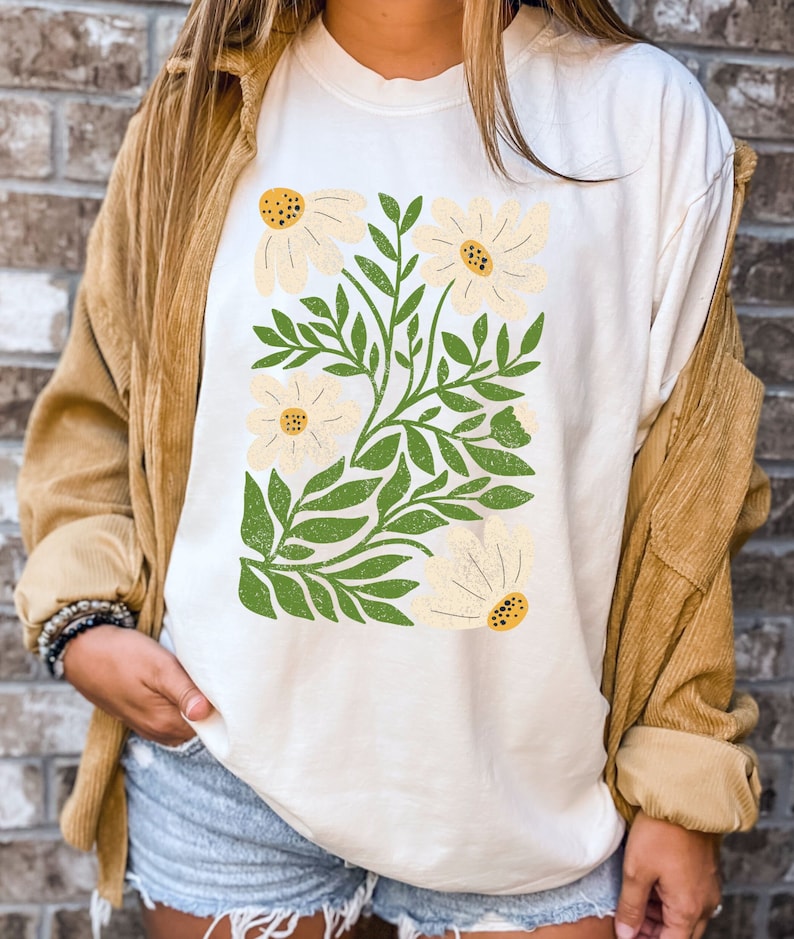 Daisy Flowers Tshirt Boho Wildflowers Shirt