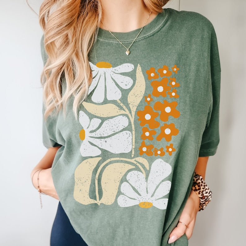 Flowers Tshirt Boho Floral T Shirt