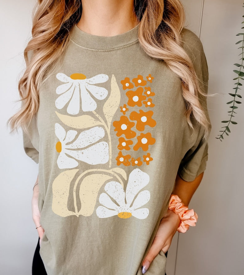 Flowers Tshirt Boho Floral T Shirt