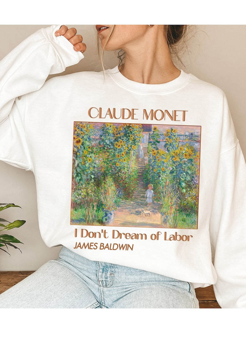 Claude Monet Sweater Artists Garden Painting Sweatshirt