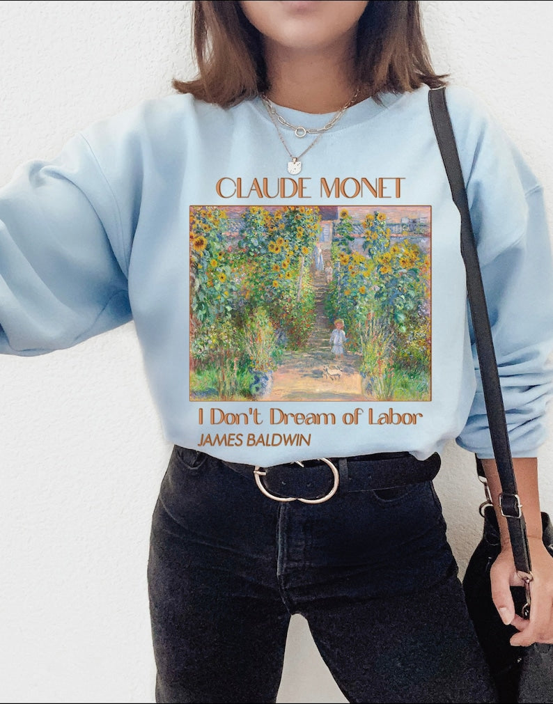 Claude Monet Sweater Artists Garden Painting Sweatshirt