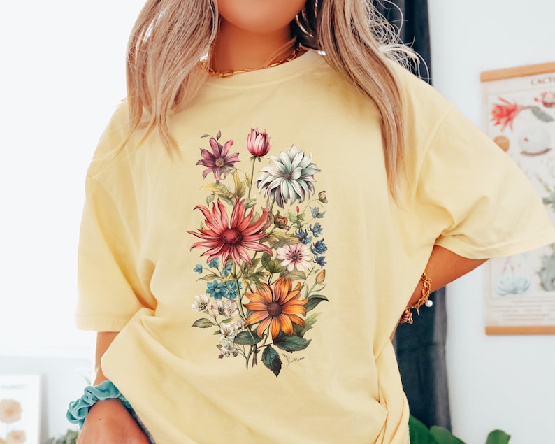 Comfort Colors Wildflowers Shirt Cottagecore Shirt