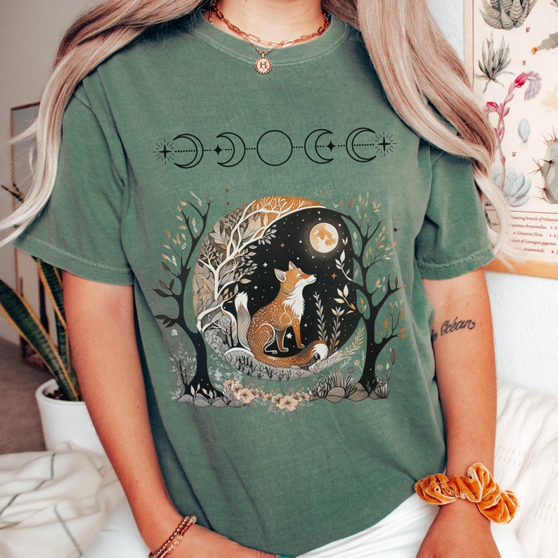 Goblincore Shirt Fox Witchy Whimsigoth T-shirt