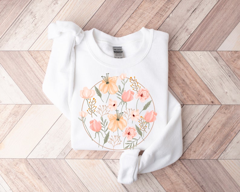 Women's Wildflower Sweatshirt Floral Lovers Gift