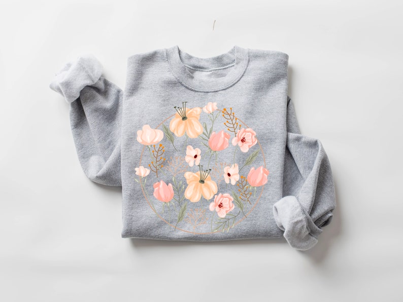 Women's Wildflower Sweatshirt Floral Lovers Gift