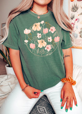 Comfort Colors Wildflower Tshirt Flower Shirt