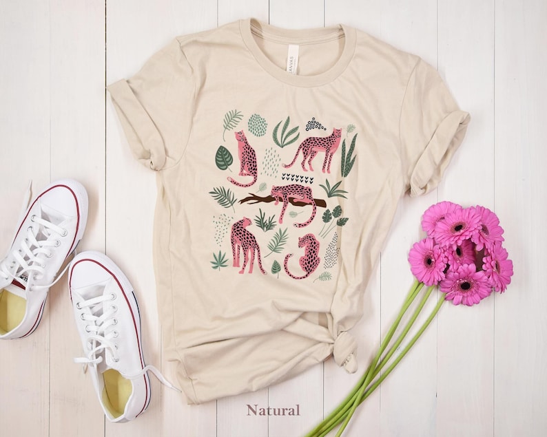 Pink Leopard Shirt Womens Animal Lover Tshirt