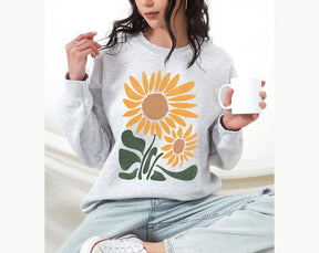 Sunflower Sweatshirt Boho Wildflower Sweatshirt