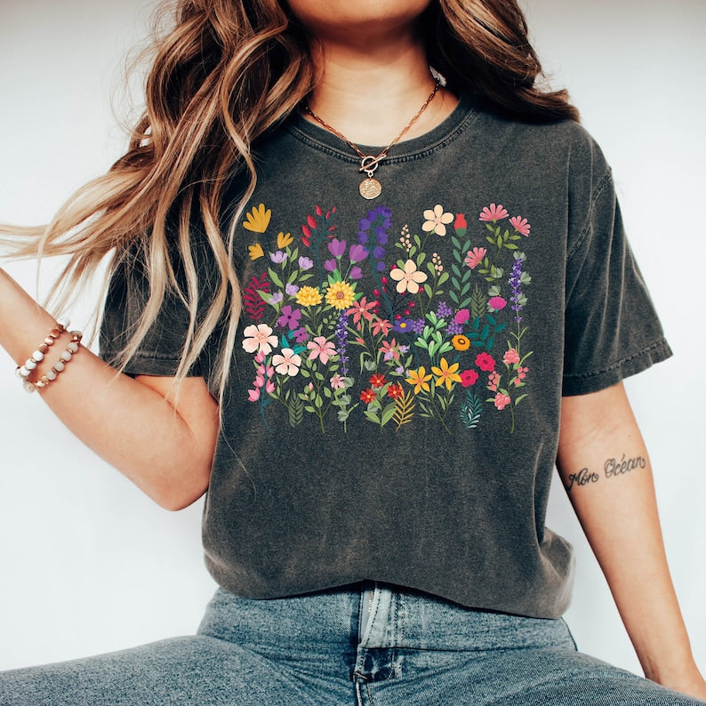 Wildflower Shirt Womens Flowers Shirt