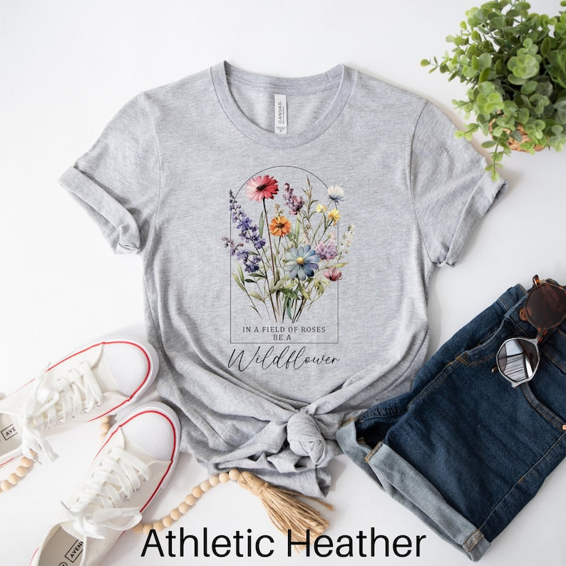 Wildflower Tshirt Botanical Floral Shirt