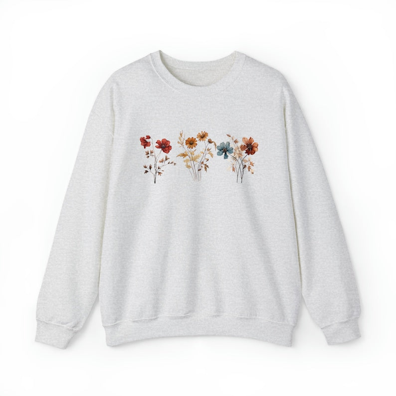 Vintage Pressed Flowers Sweatshirt