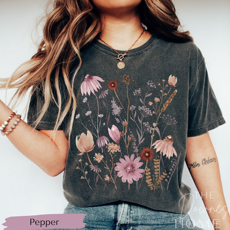 Pressed Flowers Comfort Colors Shirt