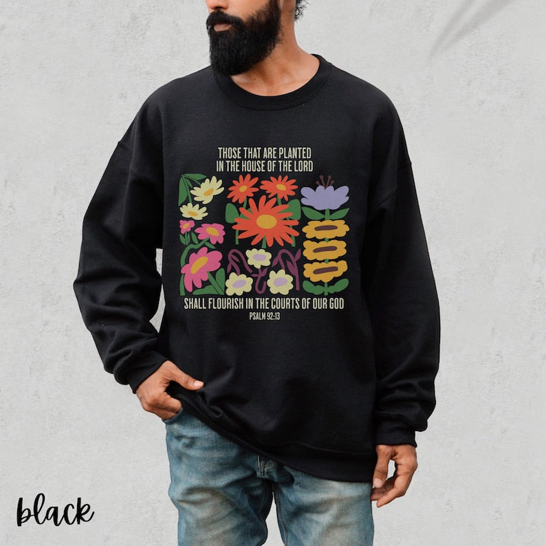 Flower Sweatshirt Gift For Plant Lover