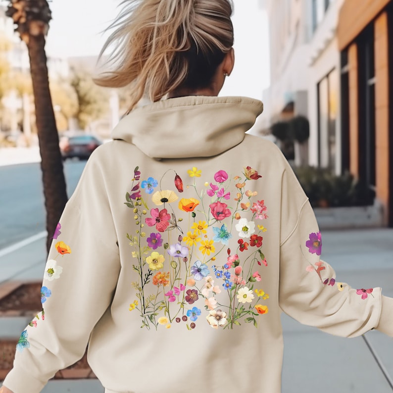 Wildflowers Hoodie Flower Lover Gift