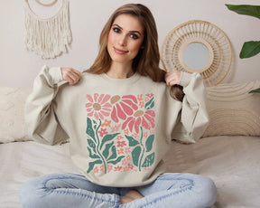 Boho Daisy Flower Sweater Wildflower Sweatshirt