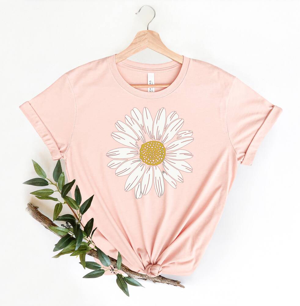 Boho Daisy Wildflower Crew Neck Comfort Shirt