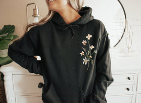 Bohemian style retro wildflower round neck Hoodie