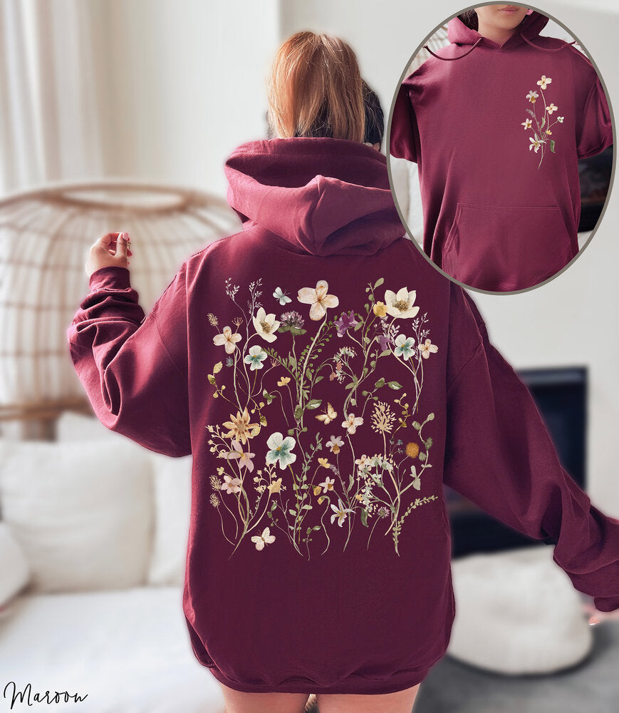 Floral hoodie best sale