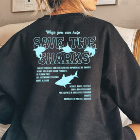 Save The Sharks Crew Neck Sweatshirt