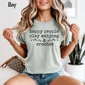 Comfort Colors Happy People Play Mahjong & Crochet T-Shirt