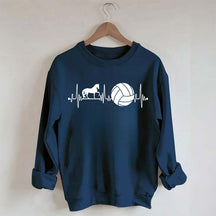 Funny Horse Volleyball Heartbeat Sweatshirt