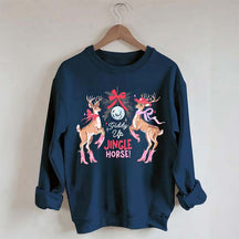 Preppy Cowgirl Christmas Reindeer Sweatshirt