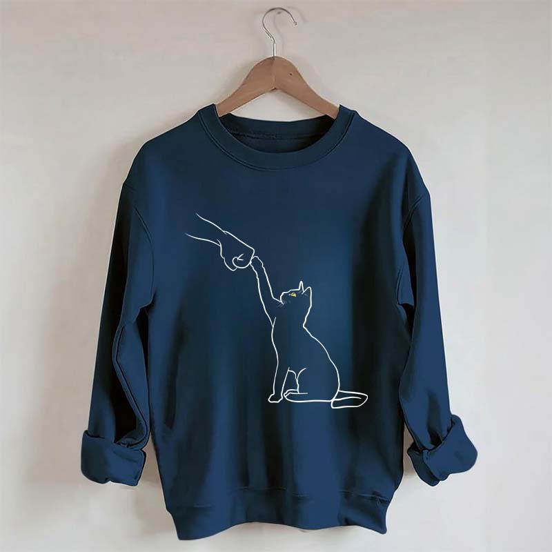 Cute Cat Fist Bump Lover Sweatshirt