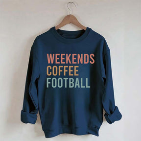 Weekends Coffee Football Sweatshirt