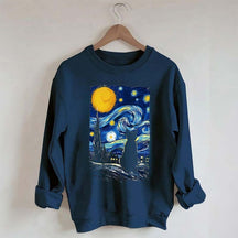 Van Gogh Cat Funny Sweatshirt
