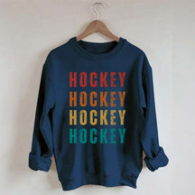 Retro Hockey Text Art Sweatshirt
